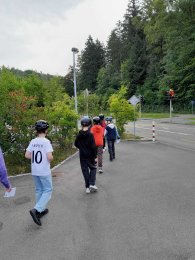 Verkehrsgarten mit der 4. Klasse