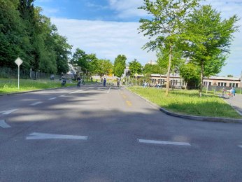 Verkehrsgarten mit der 4. Klasse
