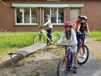 Verkehrsgarten mit der 4. Klasse