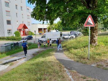 Verkehrsgarten mit der 4. Klasse