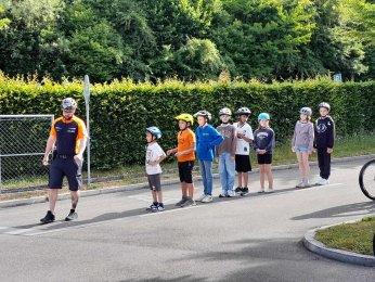 Verkehrsgarten mit der 4. Klasse