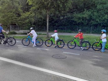 Verkehrsgarten mit der 4. Klasse